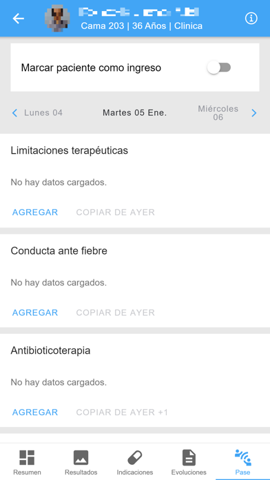 Hospital Italiano - Intranet Screenshot