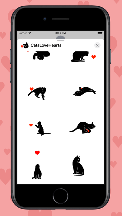 Cat Stickers: Cats Love Hearts Screenshot