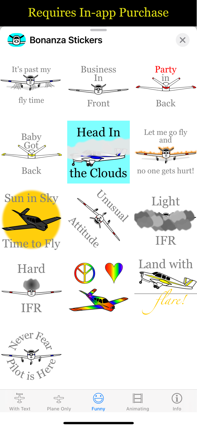 V-tail Bonanza Sticker App