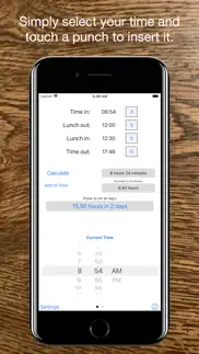time clock helper iphone screenshot 1