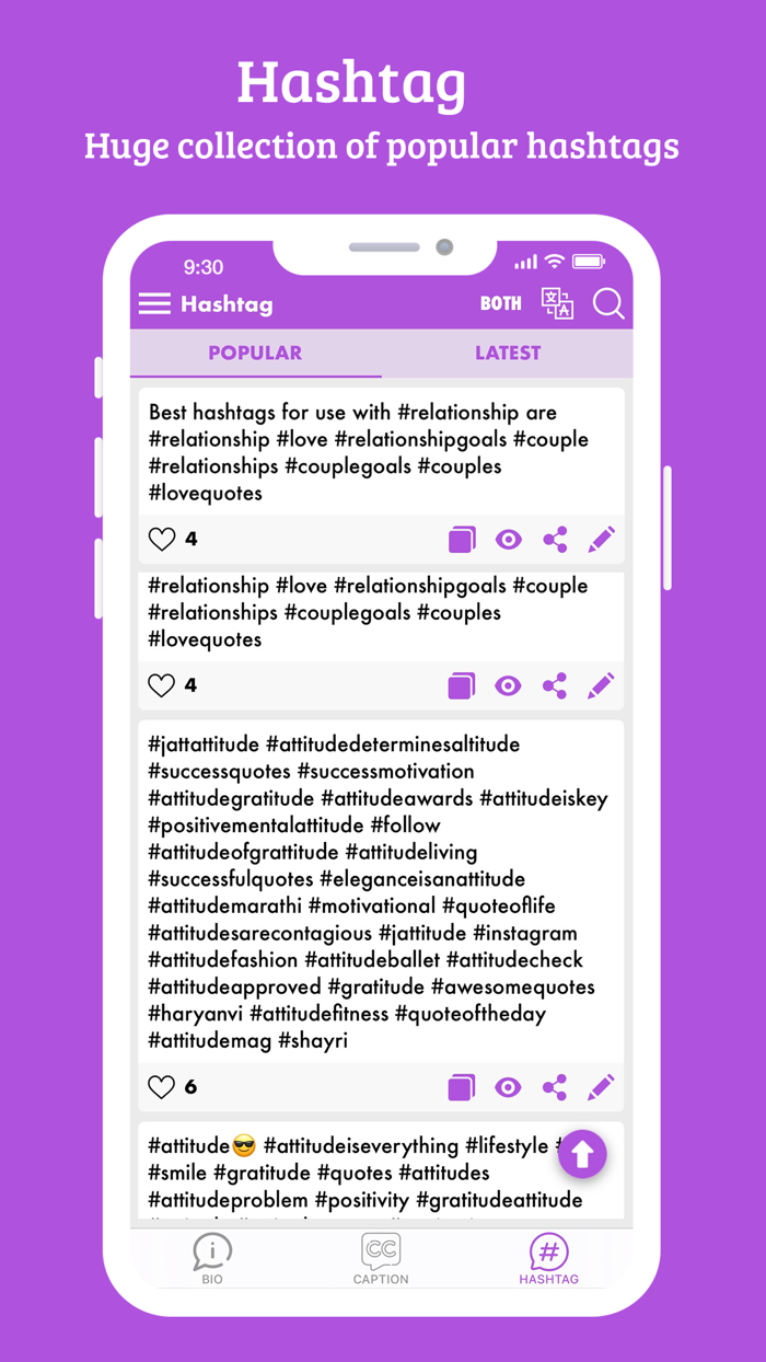 iTag  Hashtag Bio Caption