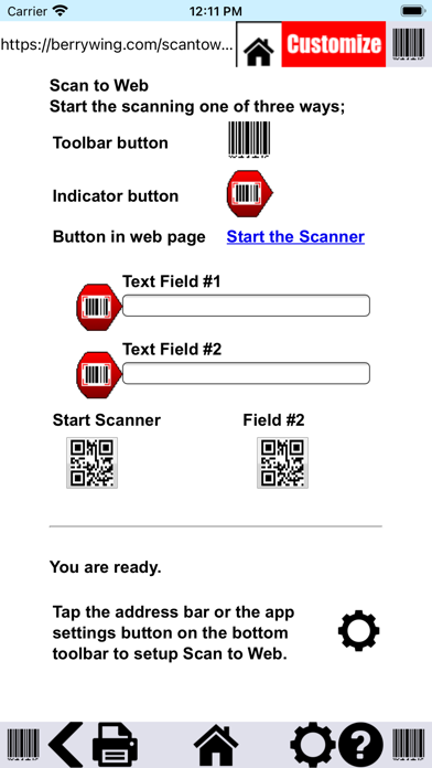 Barcode Scan to Web Screenshot