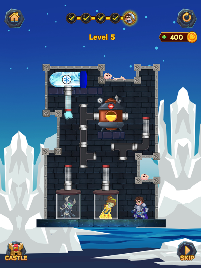 Hero Pipe Rescue Water Puzzle