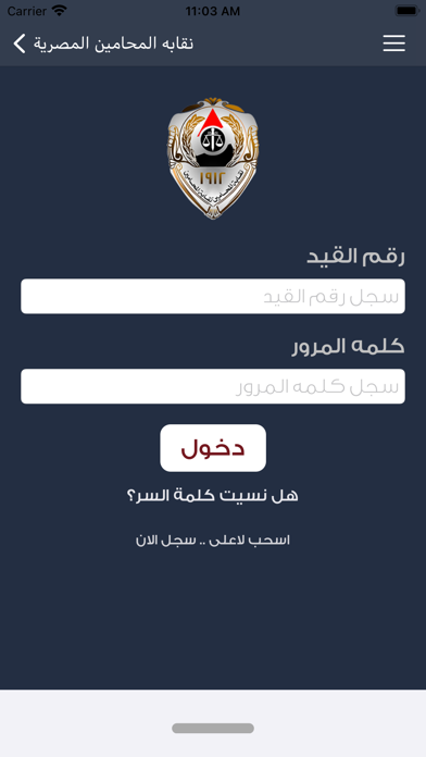 نقابة المحامين المصرية Screenshot
