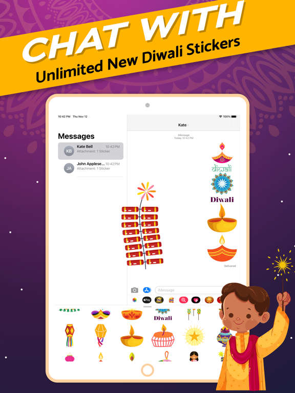 Screenshot #6 pour Happy Diwali Stickers