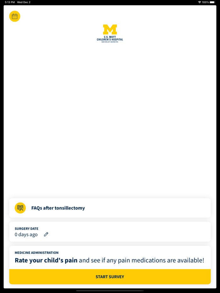 MOTT ENT Post-op Tonsillectomy