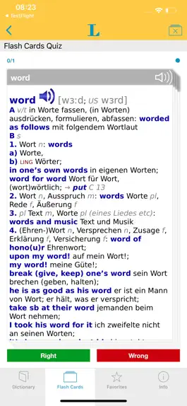 Game screenshot German English XXL Dictionary hack