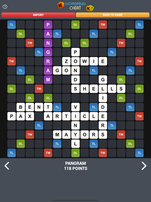 Screenshot #5 pour Résoudre WordFeud Cheat