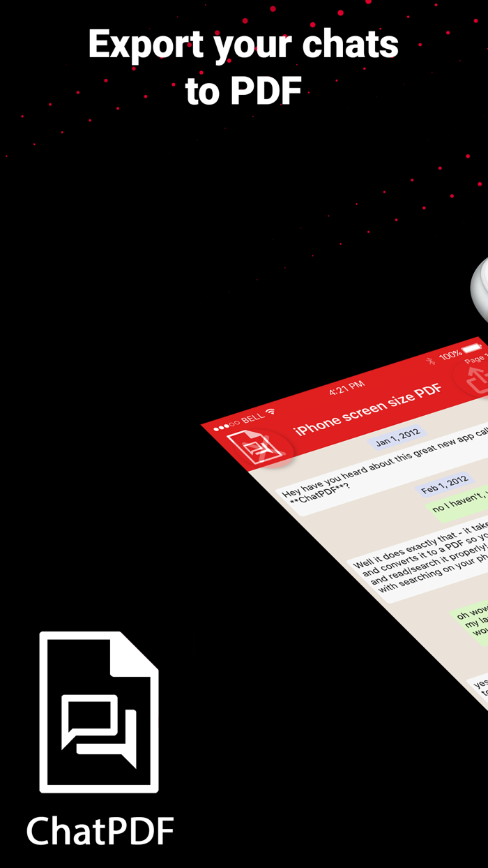 ChatPDF Export messages to PDF
