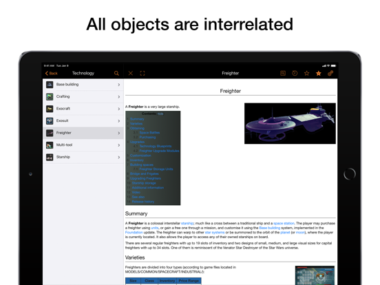 Pocket Wiki for No Man's Sky iPad app afbeelding 7