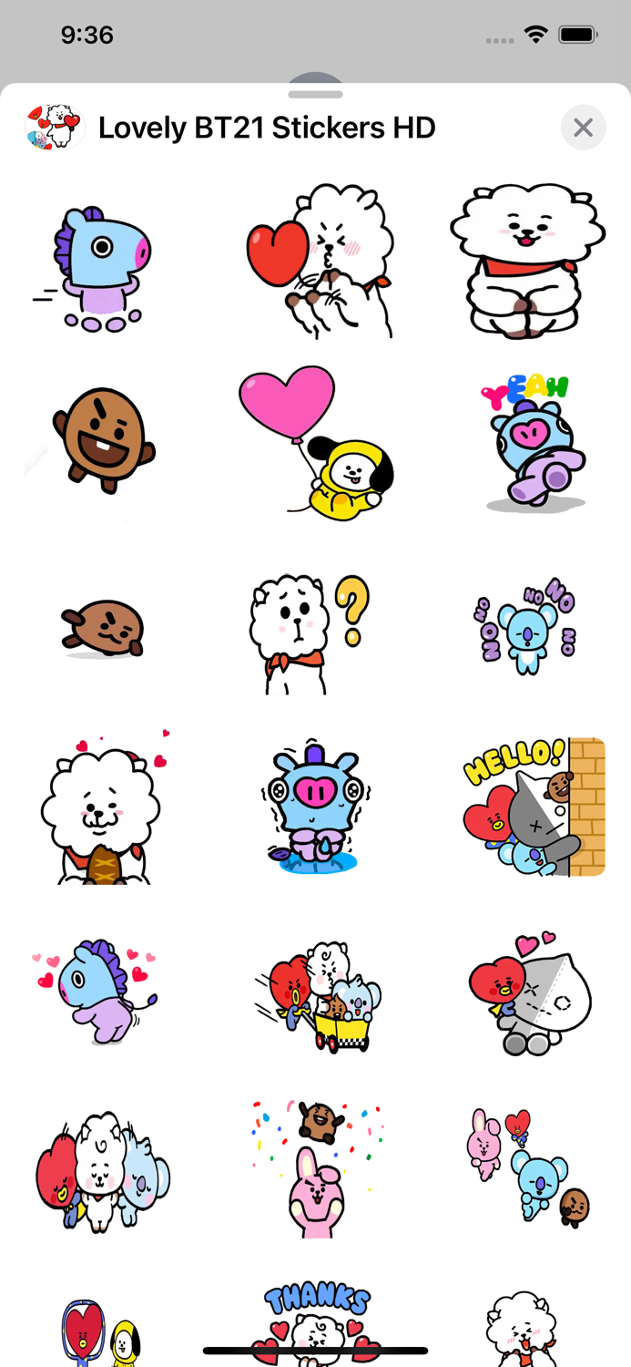 Lovely BT21 Stickers HD