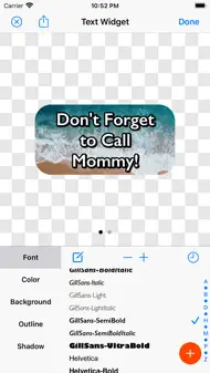 Text Widget on Home Screen iphone bilder 3