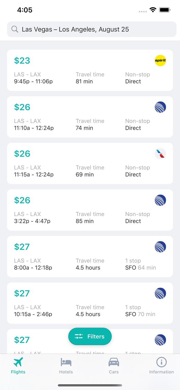 Low-cost airlines and flights