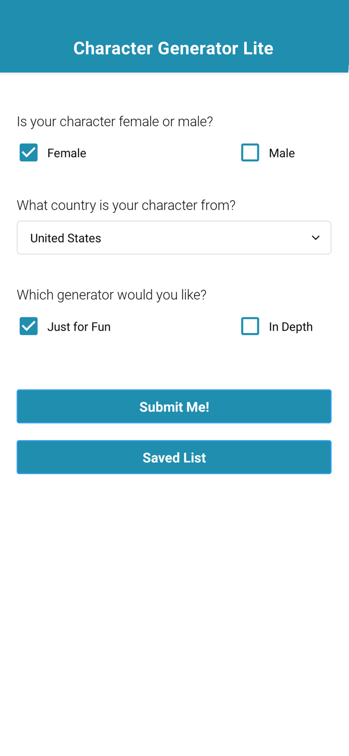 Character Generator Lite