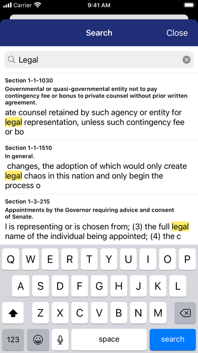 South Carolina Code Of Laws Screenshot