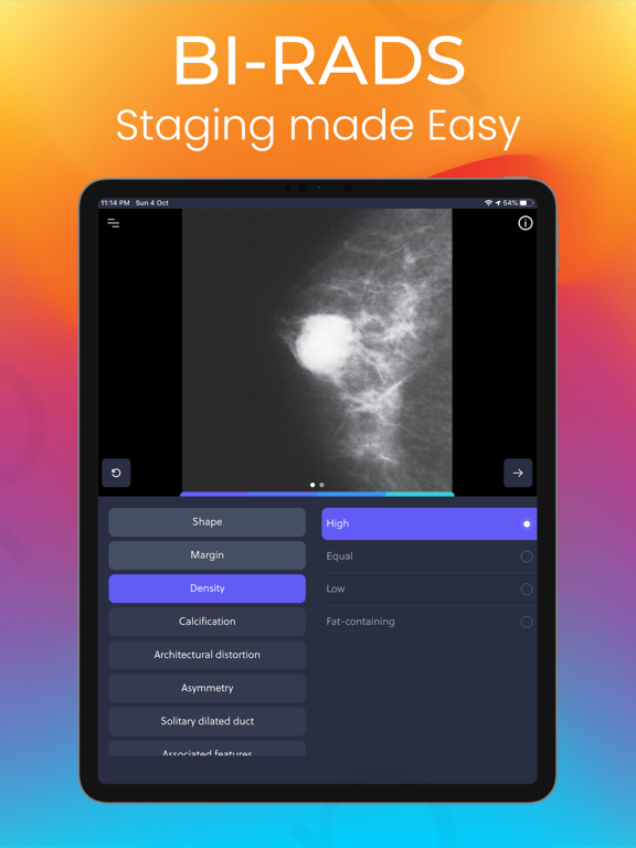 Mammography Assistant iPad screenshot 1 - Medical app