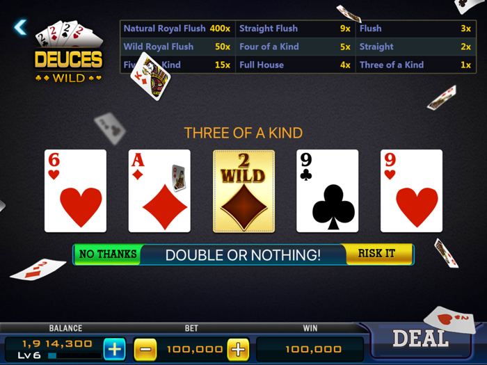 Deuces Wild Bonus Video Poker