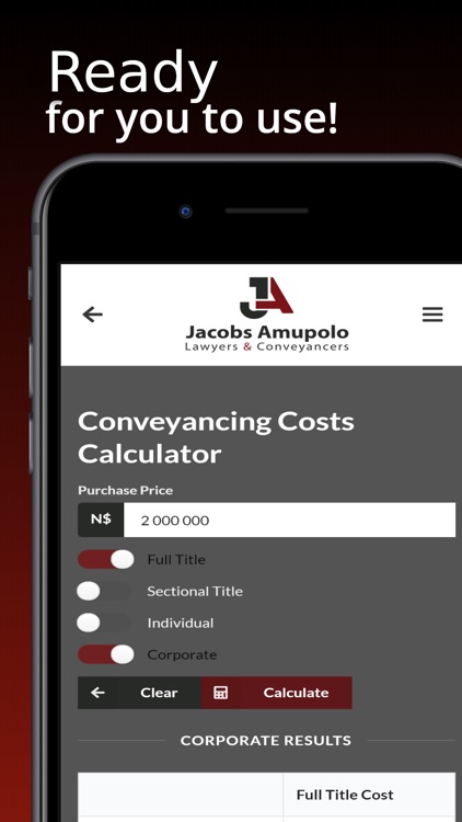 Jacobs Conveyancing Calculator screenshot-4