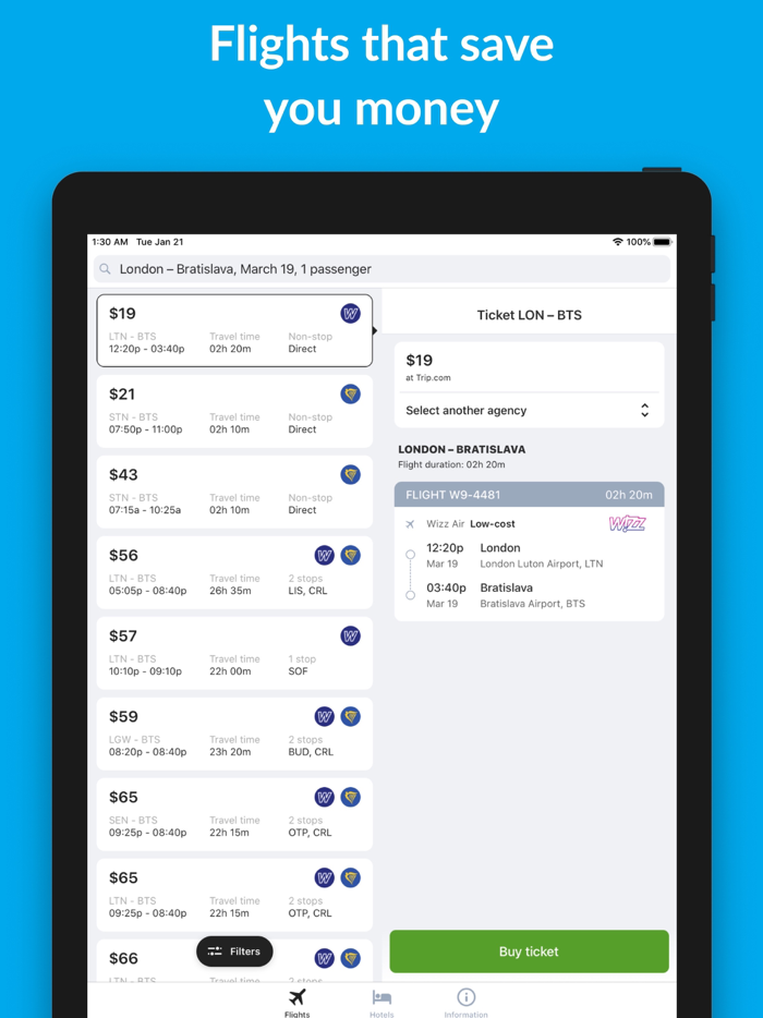 Cheap flights — All airlines