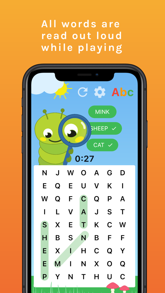 #5. Wormie Word Search (iOS) Podle: Eirik Stien