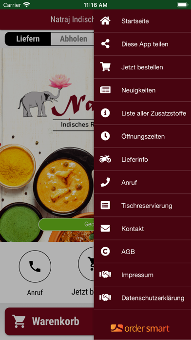 Natraj Indisches Restaurant Screenshot