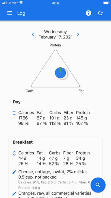 WellBalancedMeal Screenshot