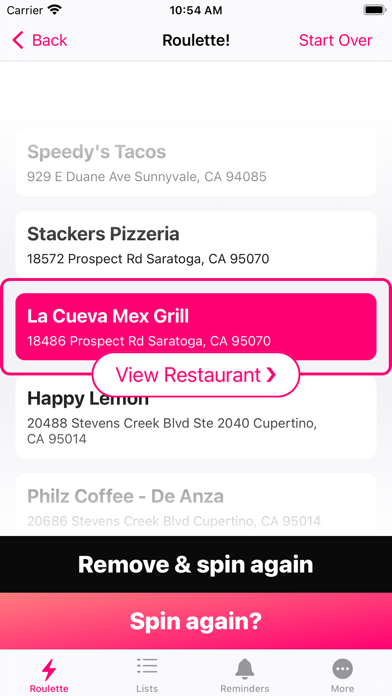 Restaurant Roulette!! Screenshot