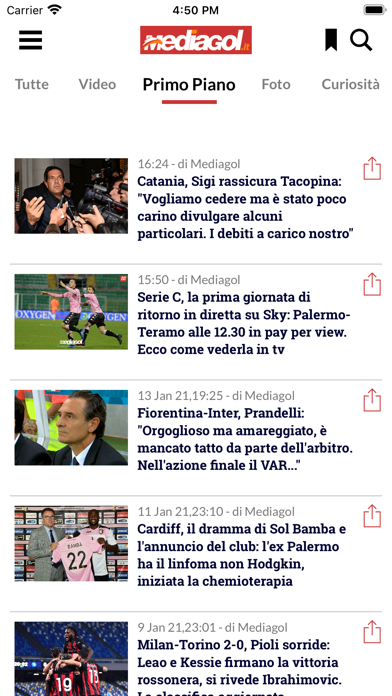 Screenshot #2 pour Mediagol Palermo News