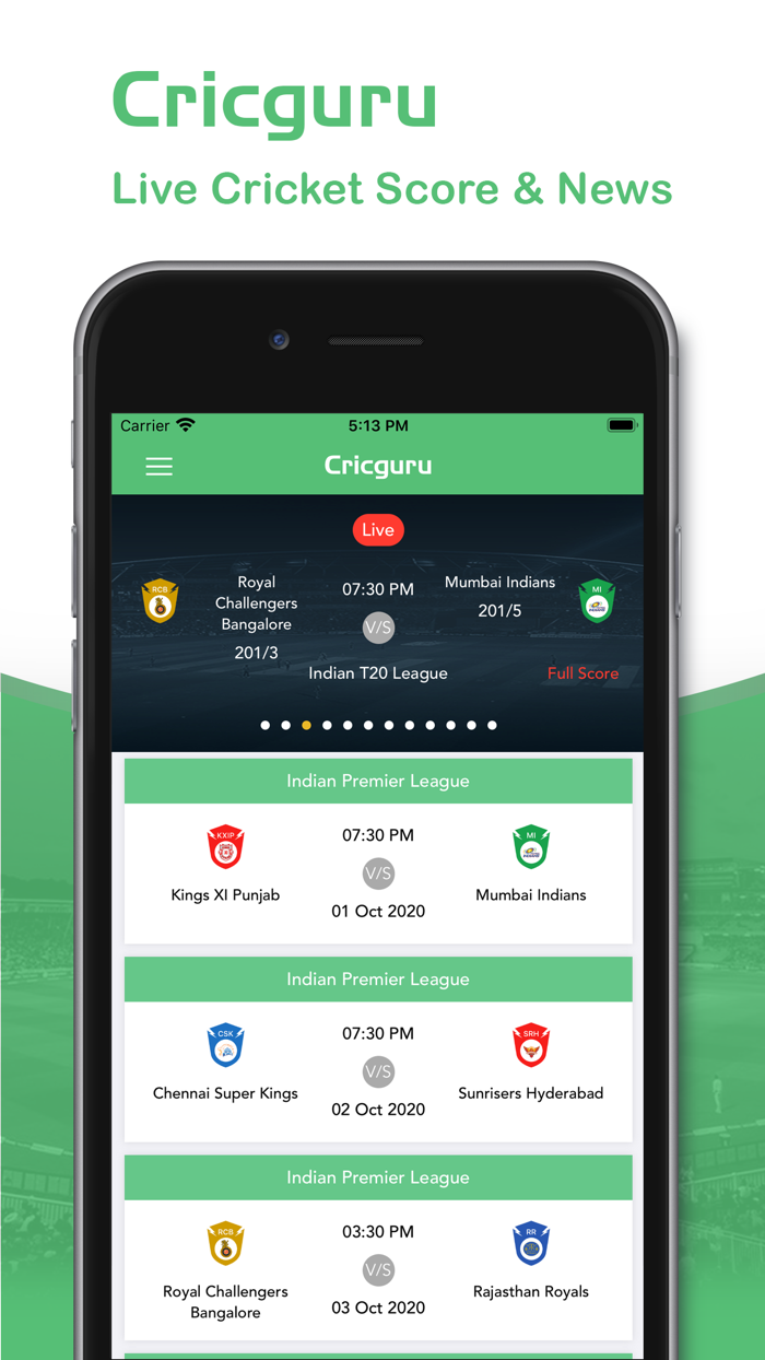 Cricguru - Live Cricket Score