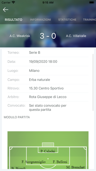 WeakRisk Sport Solutions Screenshot
