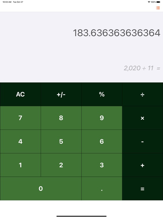 Calculator for iPad '