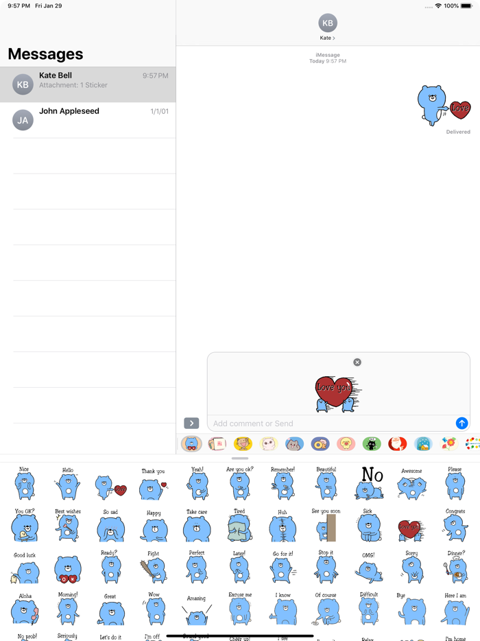 Teddy Bear Stickers Pack