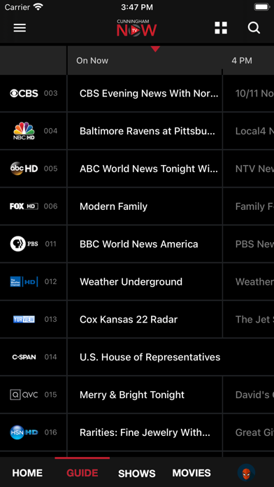 Cunningham TV Now Screenshot