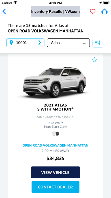 Volkswagen Atlas Screenshot