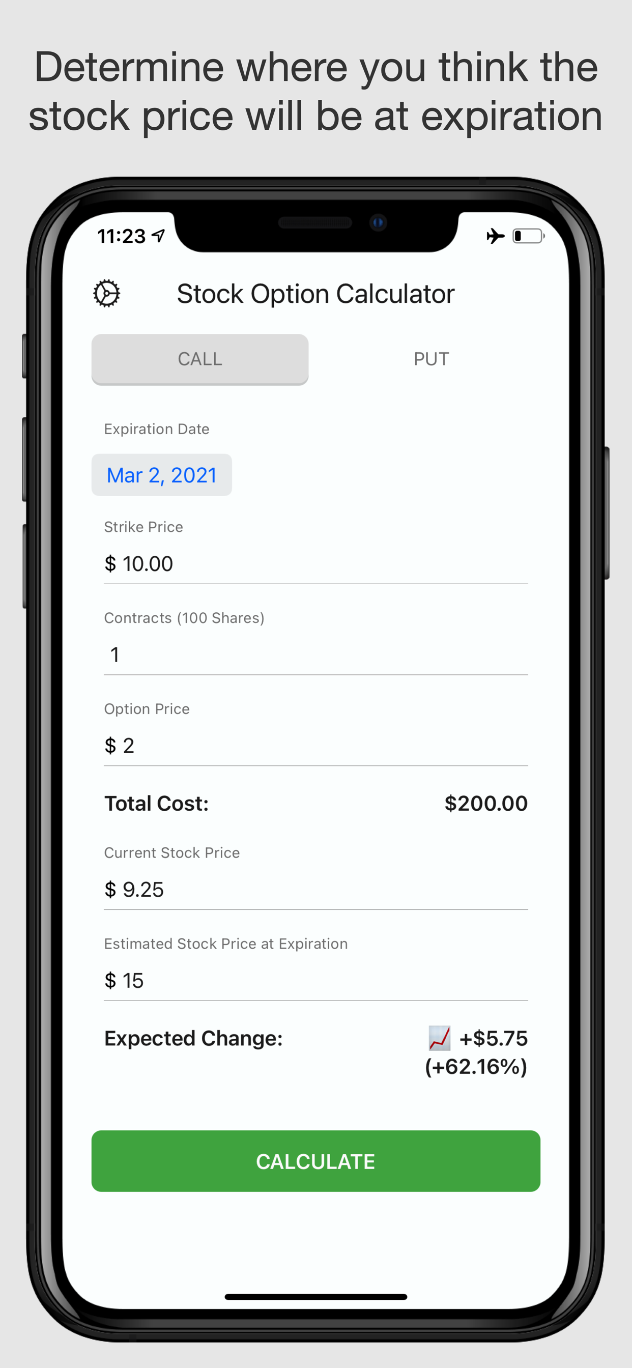 Stock Option Calculator