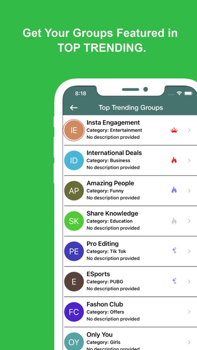 Active groups for WhatsApp Screenshot