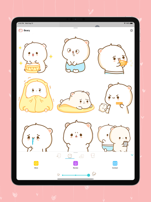Beary Animated Stickers iPad screenshot 6 - Stickers app