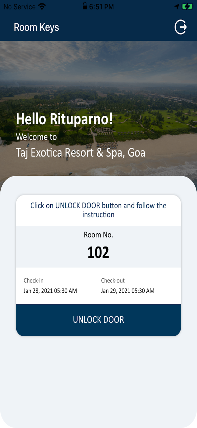 IHCL I-ZEST Mobile Door Key