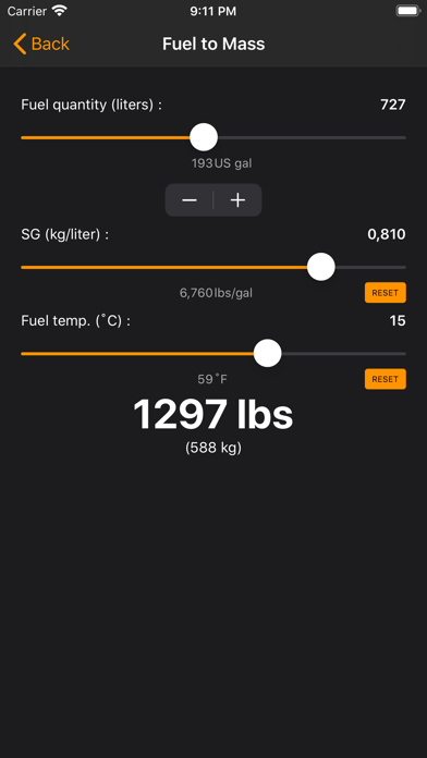 Airro Aviation Fuel Calculator Screenshot