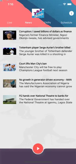 Game screenshot Top Radio 90.9FM Nigeria apk