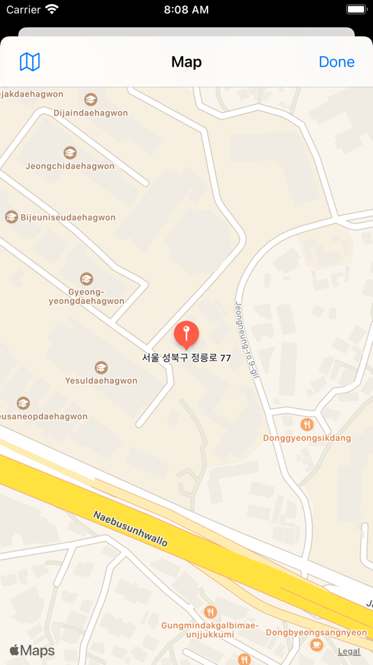 #4. DoroDoro - Korean Address (iOS) By: Jinwoo Kim