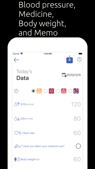 Quitter's Blood Pressure Memo Screenshot