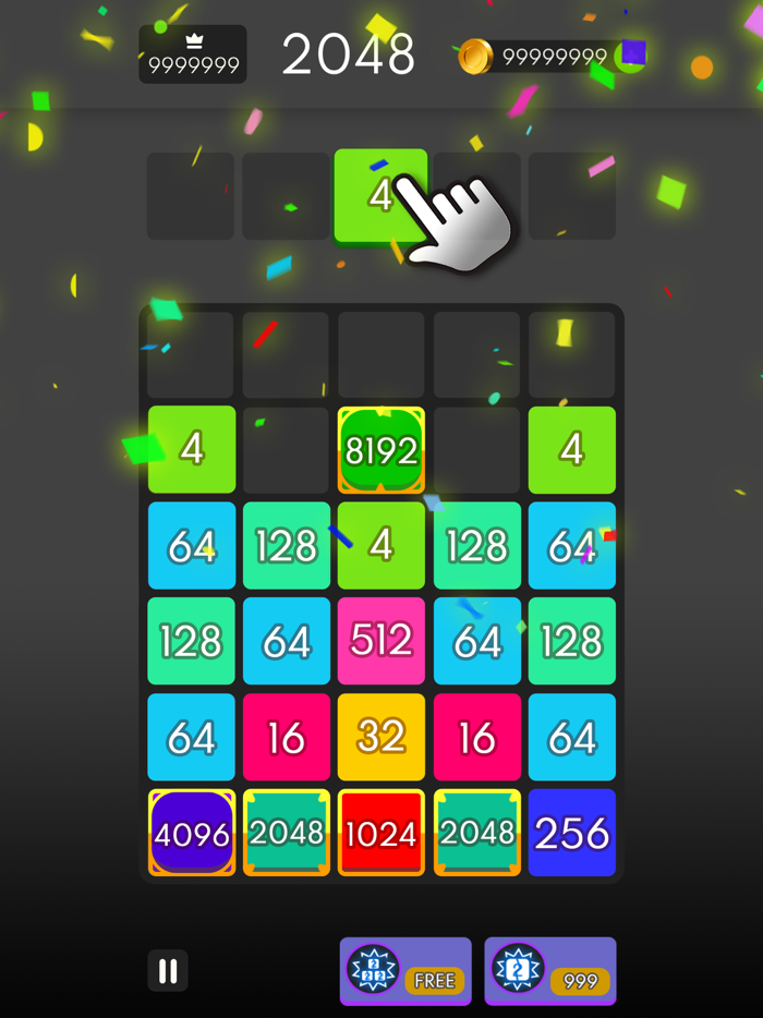 Number Drop X2 Blocks Merge