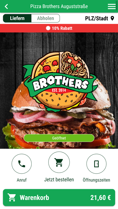 Pizza Brothers Auguststraße Screenshot