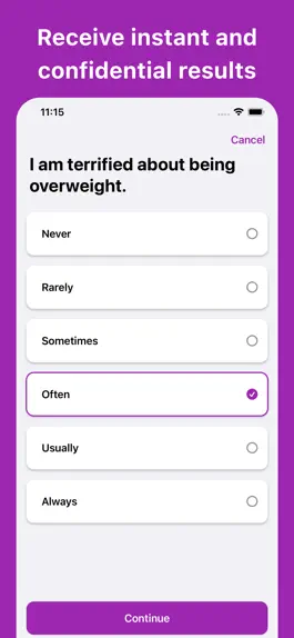Game screenshot Eating Disorder Test apk