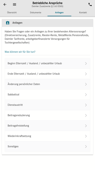 Mein Vorsorgeportal Screenshot