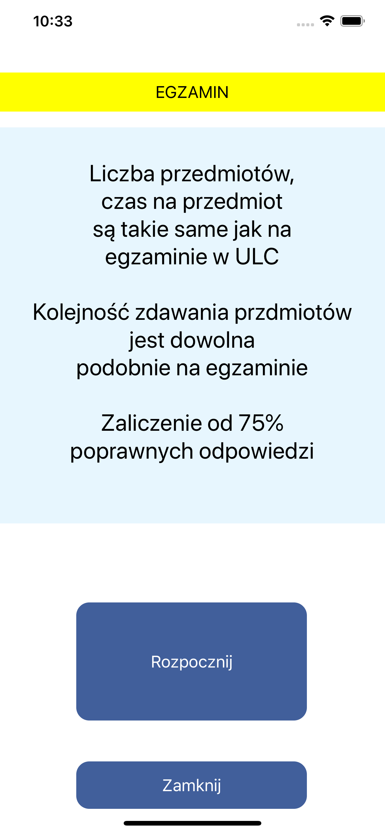 Egzamin ULC SPL