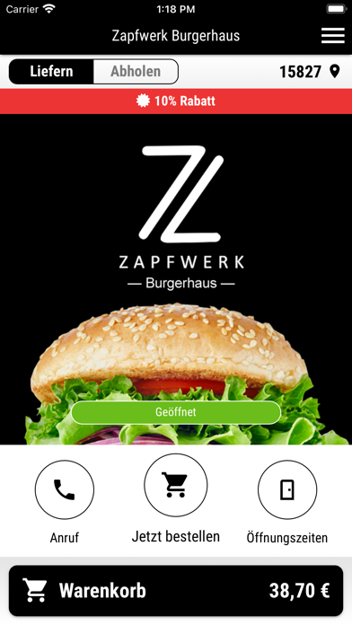 Zapfwerk Burgerhaus Screenshot