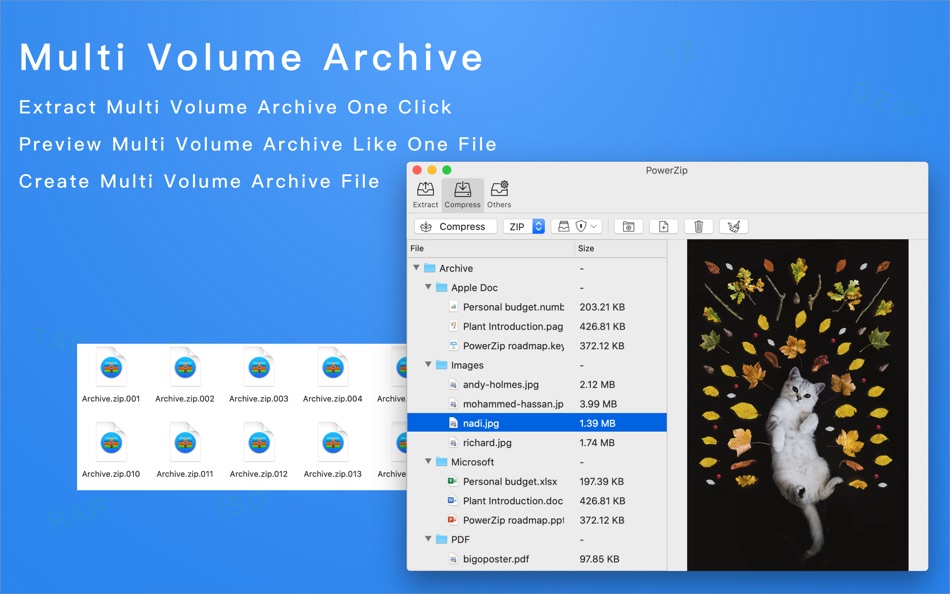 #4. PowerZip-Powerful Archiver (macOS) Podle: 汝峰 向