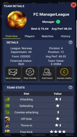 Game screenshot Manager League Football apk